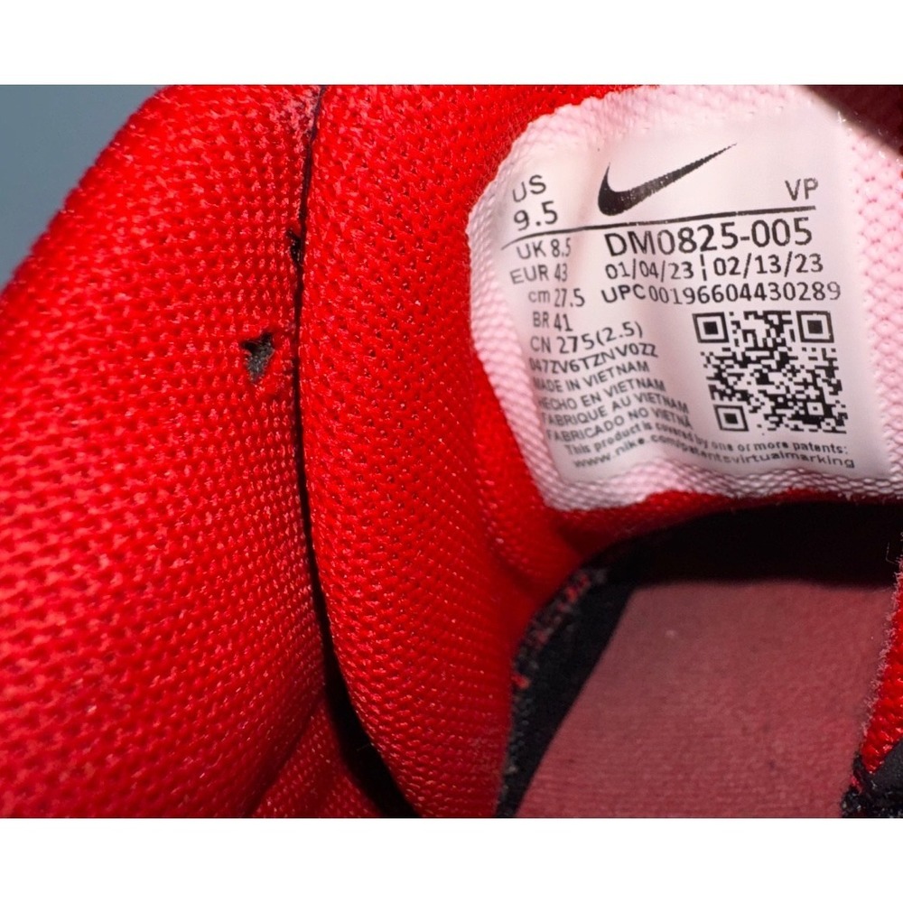 Nike Giannis Immortality 2 Mens Size 9.5 Red Black Basketball Shoes DM0825-005 - Picture 8 of 9
